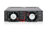 Icy Dock MB326SP-B disk array 0 TB Stativ (1U) Sort