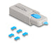 DeLOCK 20925 portblokering Portblokering + nøgle Micro-USB Blå, Grå Plast 5 stk