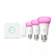 Philips Hue White and Color ambiance Startsæt: 3 x E27 pærer (1100) + Dimmer switch