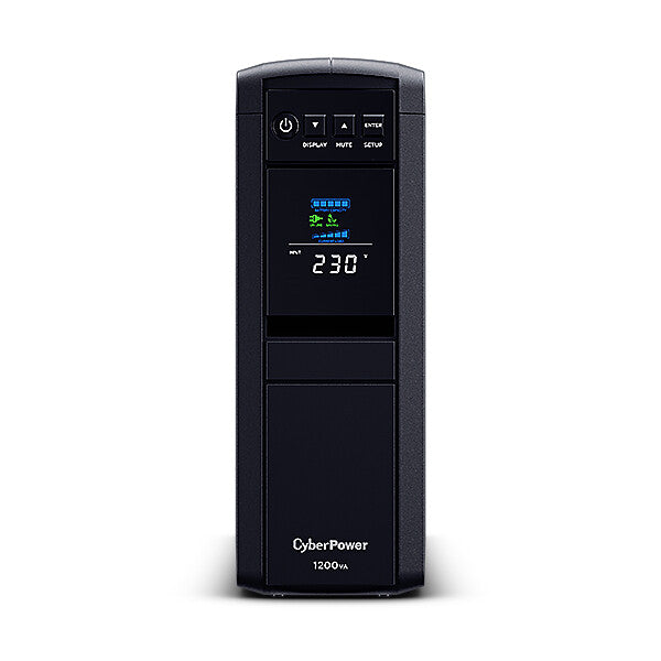 CyberPower CP1200EIPFCLCD UPS-enhed Interaktivt indgangsstik 1,2 kVA 720 W 6 AC stikkontakt(er)