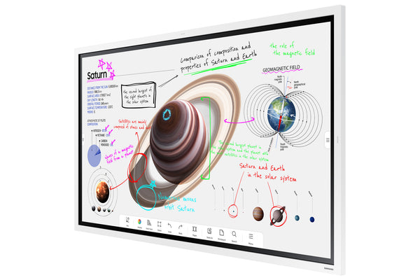 Samsung WM55B Interaktivt whiteboard 139,7 cm (55") 3840 x 2160 pixel Berøringsskærm Grå, Hvid
