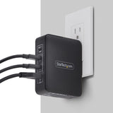 StarTech.com 3114GCU-WALL-CHARGER oplader til mobil enhed Universel Sort Vekselstrøm Hurtig opladning Indendørs
