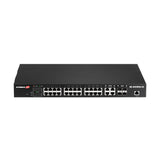 Edimax GS-5424PLC V2 netværksswitch Administreret Gigabit Ethernet (10/100/1000) Strøm over Ethernet (PoE) 1U Sort