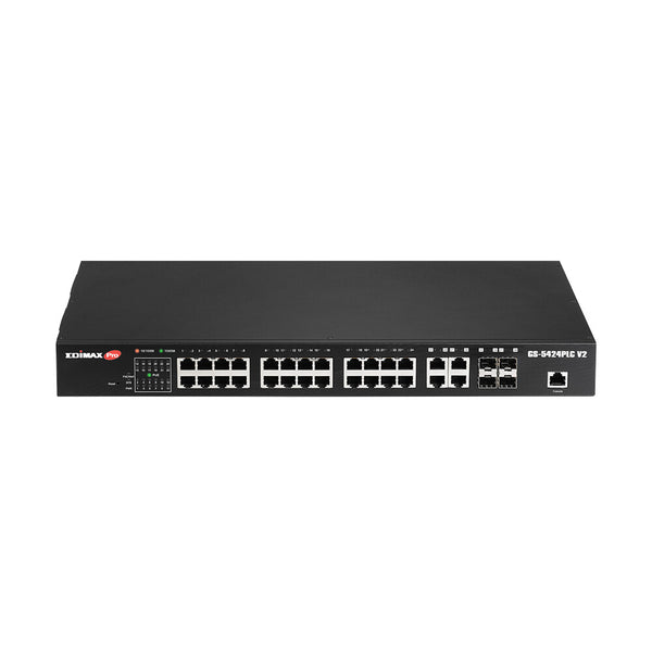 Edimax GS-5424PLC V2 netværksswitch Administreret Gigabit Ethernet (10/100/1000) Strøm over Ethernet (PoE) 1U Sort