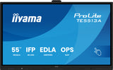 iiyama TE5513A-B2AG skilte display Interaktivt fladpanel 138,7 cm (54.6") Wi-Fi 500 cd/m² 4K Ultra HD Sort Berøringsskærm Indbygget processer Android 24/7