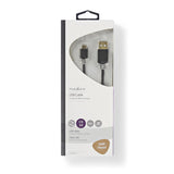 Nedis CCBW60500AT10 USB-kabel USB 2.0 1 m USB A Micro-USB B 0,48 Gbit/sek. Anthracit