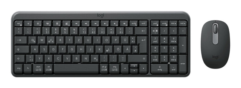 Logitech MK250 tastatur Mus inkluderet Universel RF trådløs + Bluetooth QWERTZ Tysk Grafit