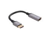 Lanberg AD-DP-HD-04 videokabel adapter 0,2 m DisplayPort HDMI Sølv, Sort