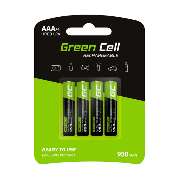 Green Cell GR03 husholdningsbatteri Genopladeligt batteri AAA Nikkel-Metalhydrid (NiMH)