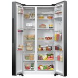 Gorenje NRR9185EABXLWD side-by-side køle-fryseskab Fritstående 547 L Sort, Rustfrit stål