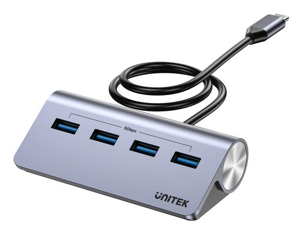 UNITEK H1337BGY01 interface hub USB 3.2 Gen 1 (3.1 Gen 1) Type-C 5000 Mbit/s Grå