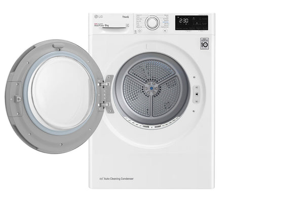 LG RH80V3AV6N tørretumbler Fritstående Front-læsning 8 kg Hvid