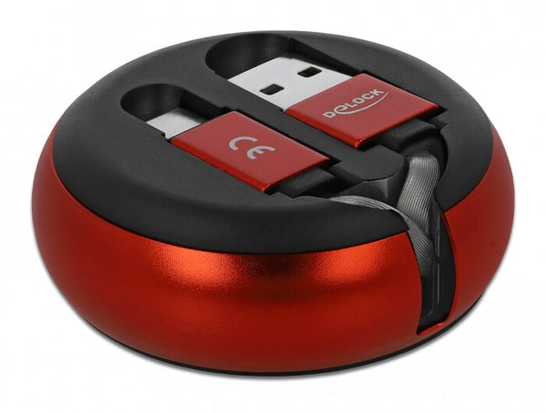 DeLOCK 85819 USB-kabel USB 2.0 0,92 m USB A USB C Sort, Rød