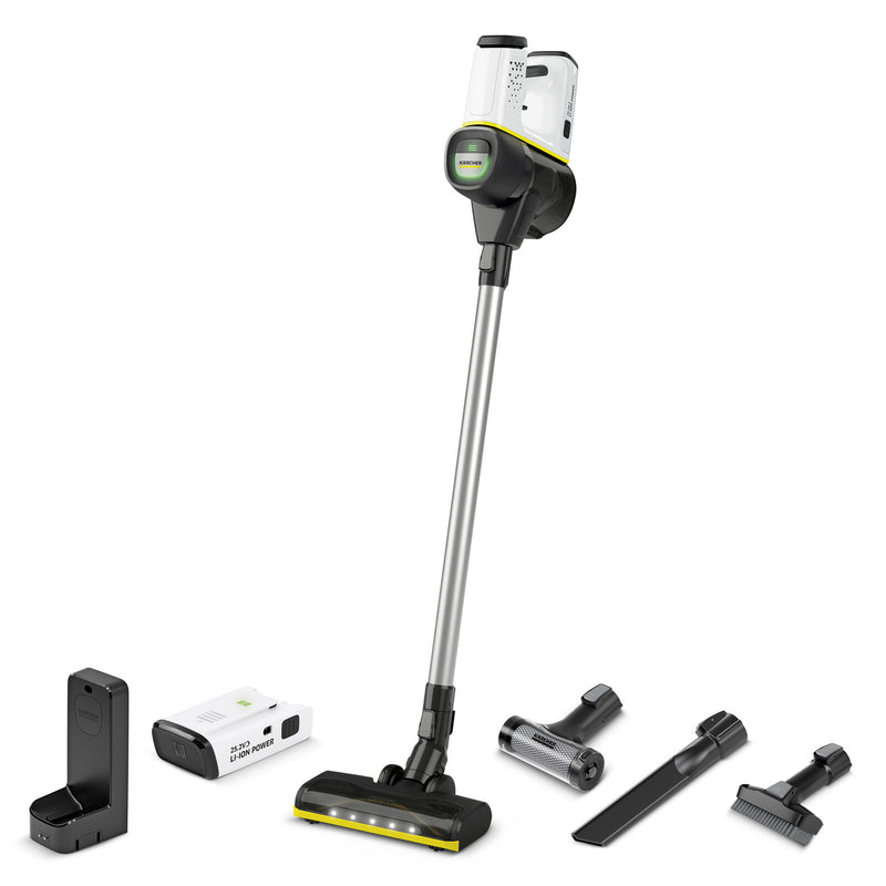 Kärcher Dulki? siurblys VC 6 Cordless ourFamily Baterija Plus Stick vakuum Batteri Dry HEPA Poseløs 0,8 L 18 W Hvid 2,5 At