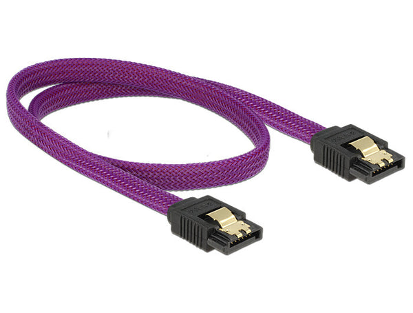 DeLOCK 83691 SATA-kabel 0,5 m SATA 7-pin Lilla