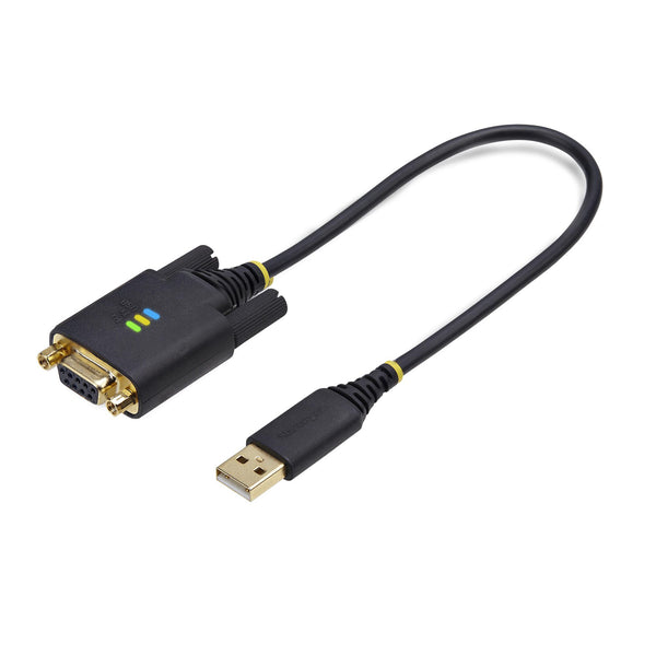 StarTech.com 1P1FFCN-USB-SERIAL serielkabel Sort 0,3 m USB Type-A DB-9