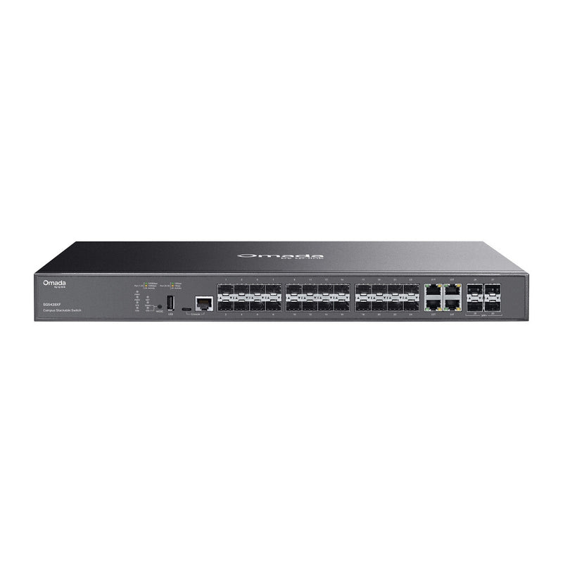 TP-Link SG5428XF netværksswitch Administreret L3 Sort