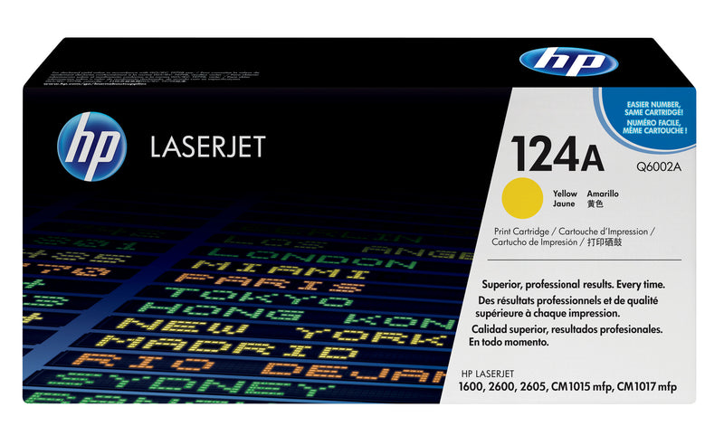 HP Original 124A LaserJet-tonerpatron, gul