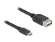 DeLOCK 81517 USB-kabel USB 2.0 0,5 m Micro-USB B USB A 0,48 Gbit/sek. Sort