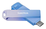 SanDisk Creator Phone Drive USB-nøgle 128 GB USB Type-C / Lightning 3.2 Gen 1 (3.1 Gen 1) Blå, Violet