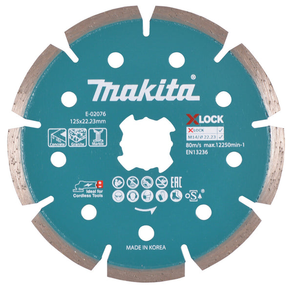 Makita E-02076 diamantklinge 12,5 cm Segmenteret kantdiamantskive