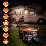 Extralink EX.30714 motor-generator 7000 W 25 L Benzin Sort, Orange