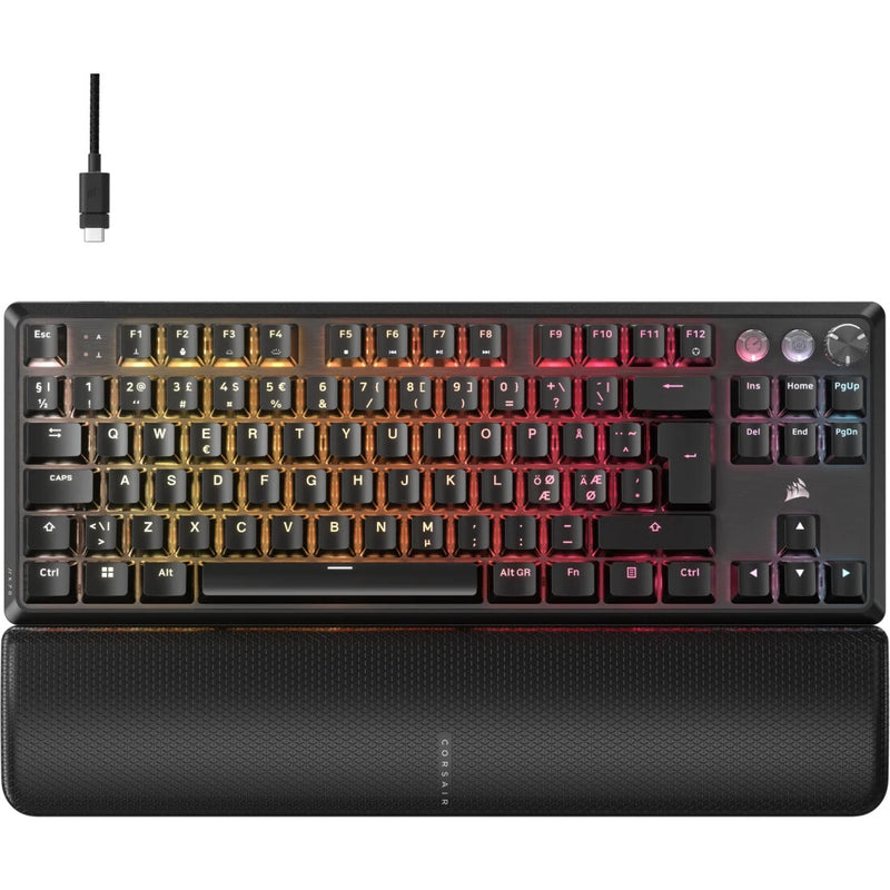 Corsair K70 PRO TKL tastatur Spil USB Nordisk Sort