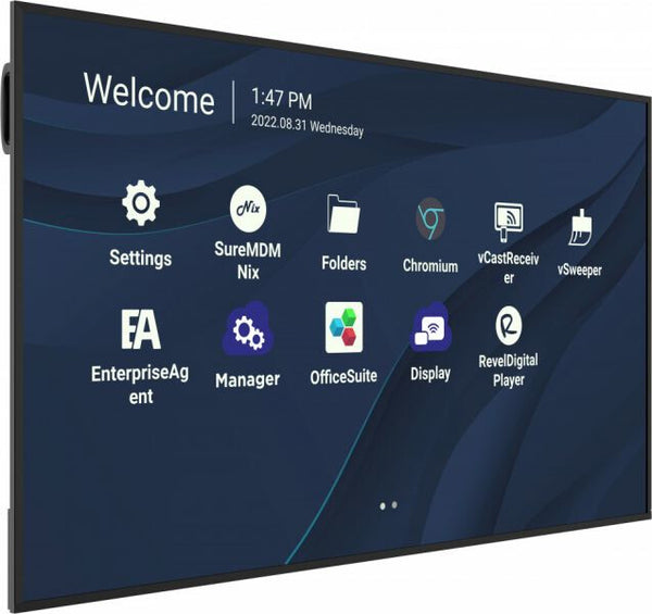 Viewsonic CDE7530 skilte display 190,5 cm (75") Wi-Fi 450 cd/m² 4K Ultra HD Sort Indbygget processer Android 11