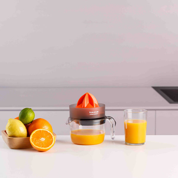 Taurus CITRUS COMPACT Manuel juicer 30 W Sort, Orange, Transparent