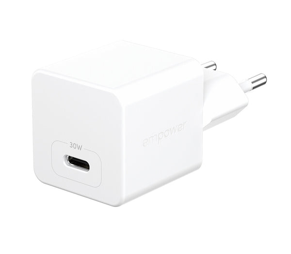 PanzerGlass empower™ by ® Turbo 30W Oplader Single USB-C | EU Stik | Silver White