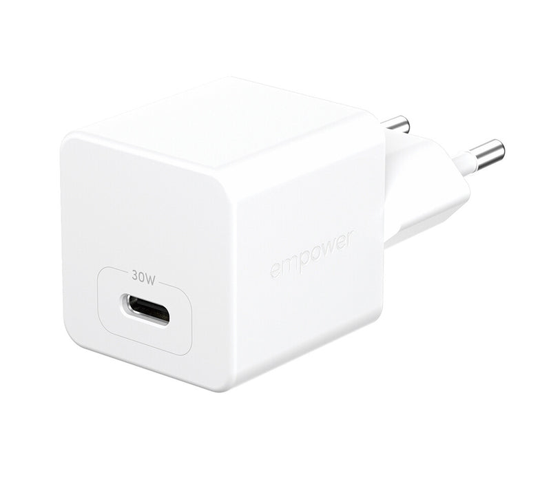 PanzerGlass empower™ by ® Turbo 30W Oplader Single USB-C | EU Stik | Silver White