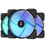 Fractal Design Aspect 14 RGB PWM Computerkabinet Ventilator 14 cm Sort 3 stk