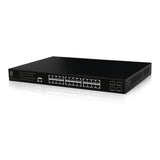 LevelOne GEP-2861 netværksswitch Administreret L2 Gigabit Ethernet (10/100/1000) Strøm over Ethernet (PoE) 1U Sort