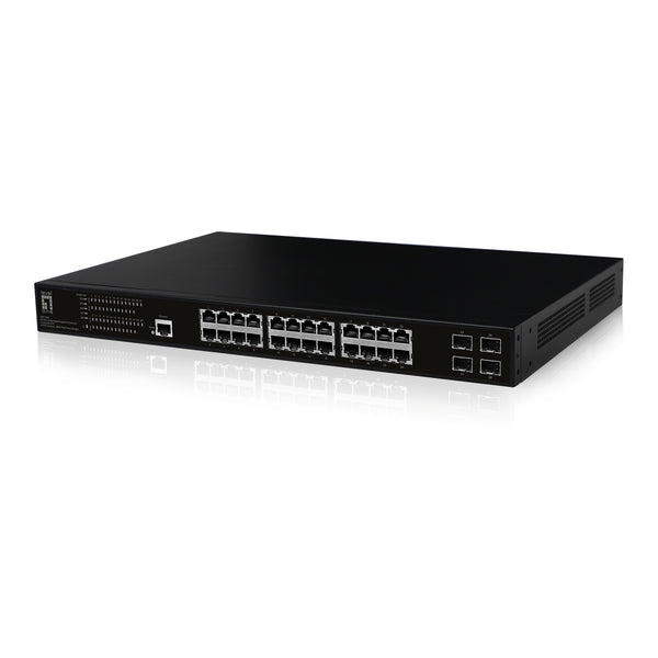 LevelOne GEP-2861 netværksswitch Administreret L2 Gigabit Ethernet (10/100/1000) Strøm over Ethernet (PoE) 1U Sort