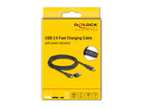 DeLOCK 88137 USB-kabel USB 2.0 1,2 m USB A/USB C USB C 0,48 Gbit/sek. 140 W Sort