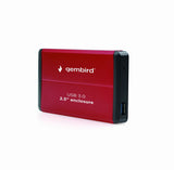 Gembird EE2-U3S-2-R drevkabinet HDD kabinet Rød 2.5"