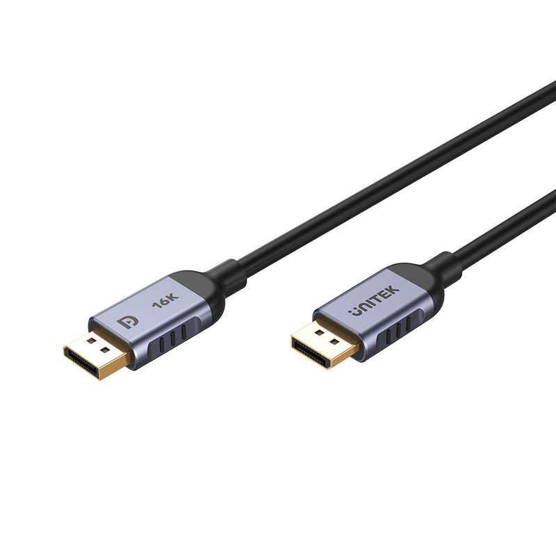 UNITEK C1626GY01-1.5M DisplayPort kabel 1,5 m Sort, Grå