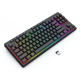 REDRAGON K516RGB-PRO SHIVA PRO 87 tastatur USB + RF Wireless + Bluetooth Sort