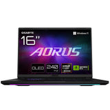 GIGABYTE AORUS MASTER 16 6YJM5DEE65SP laptop AMD Ryzen™ 9 9955HX3D 40,6 cm (16") WQXGA 32 GB DDR5-SDRAM 2 TB SSD NVIDIA GeForce RTX 5080 Laptop GPU Wi-Fi 7 (802.11be) Windows 11 Pro Sort Tysk