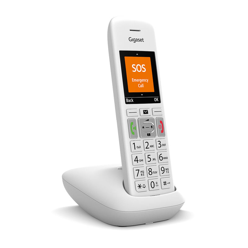 Gigaset E390 Analog/DECT-telefon Nummervisning Hvid