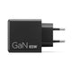 Lenovo Dual USB-C 65W GaN Charger Universel Sort Vekselstrøm Indendørs