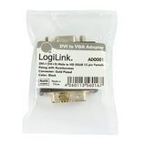 LogiLink AD0001 videokabel adapter VGA (D-Sub) DVI-I Sort