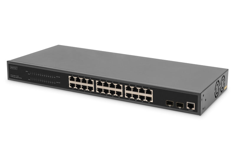 Digitus DN-95359 netværksswitch Administreret L2 Gigabit Ethernet (10/100/1000) Strøm over Ethernet (PoE) 1U Sort
