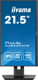 iiyama ProLite XUB2293HS-B6 computerskærm 54,6 cm (21.5") 1920 x 1080 pixel Fuld HD LED Sort