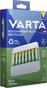 Varta Eco Charger Multi batterioplader Husholdningsbatteri USB