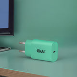 CLUB3D CAC-3024 oplader til mobil enhed Smartphone, Universel Grøn Vekselstrøm Hurtig opladning Indendørs