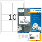 HERMA 10307 selvklæbende etiket Afrundet rektangel Aftagelig Hvid 1000 stk