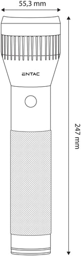 Entac EFL-2D-ALU lommelygte Sort Hånd lommelygte LED