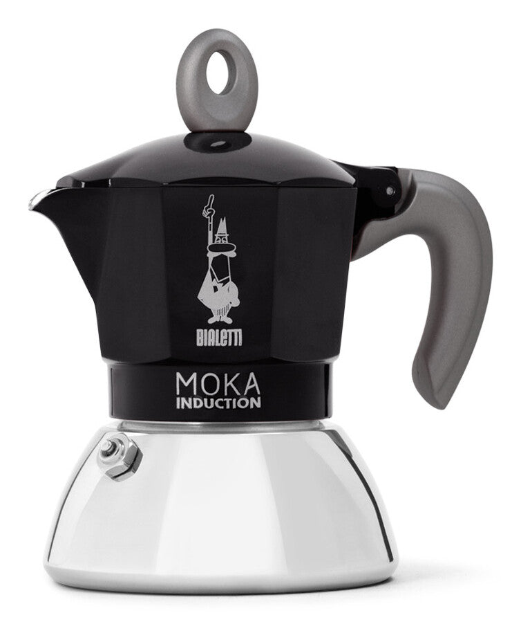 Bialetti Moka Induction Moka gryde 0,4 L Sort, Sølv