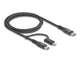 DeLOCK 81170 USB-kabel USB 2.0 1 m USB C USB C/Lightning 60 W Sort
